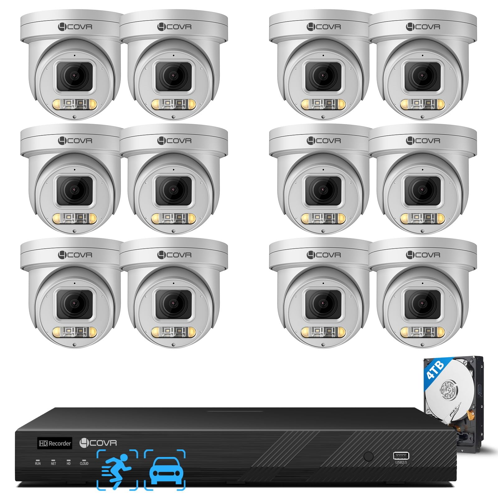 Amazon.com: 4COVR 16 Channel PoE PTZ Security Camera System 4K