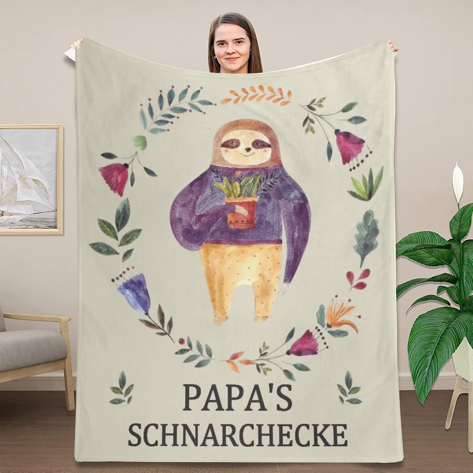 Julazy Coperta Per Festa Del Papà, Regalo Di Compleanno Per Papà Da Figlia, Figlio, 152,4 X 127 Cm, Idea Regalo Per Papà Da Bambini, Idee Regalo Per Papà