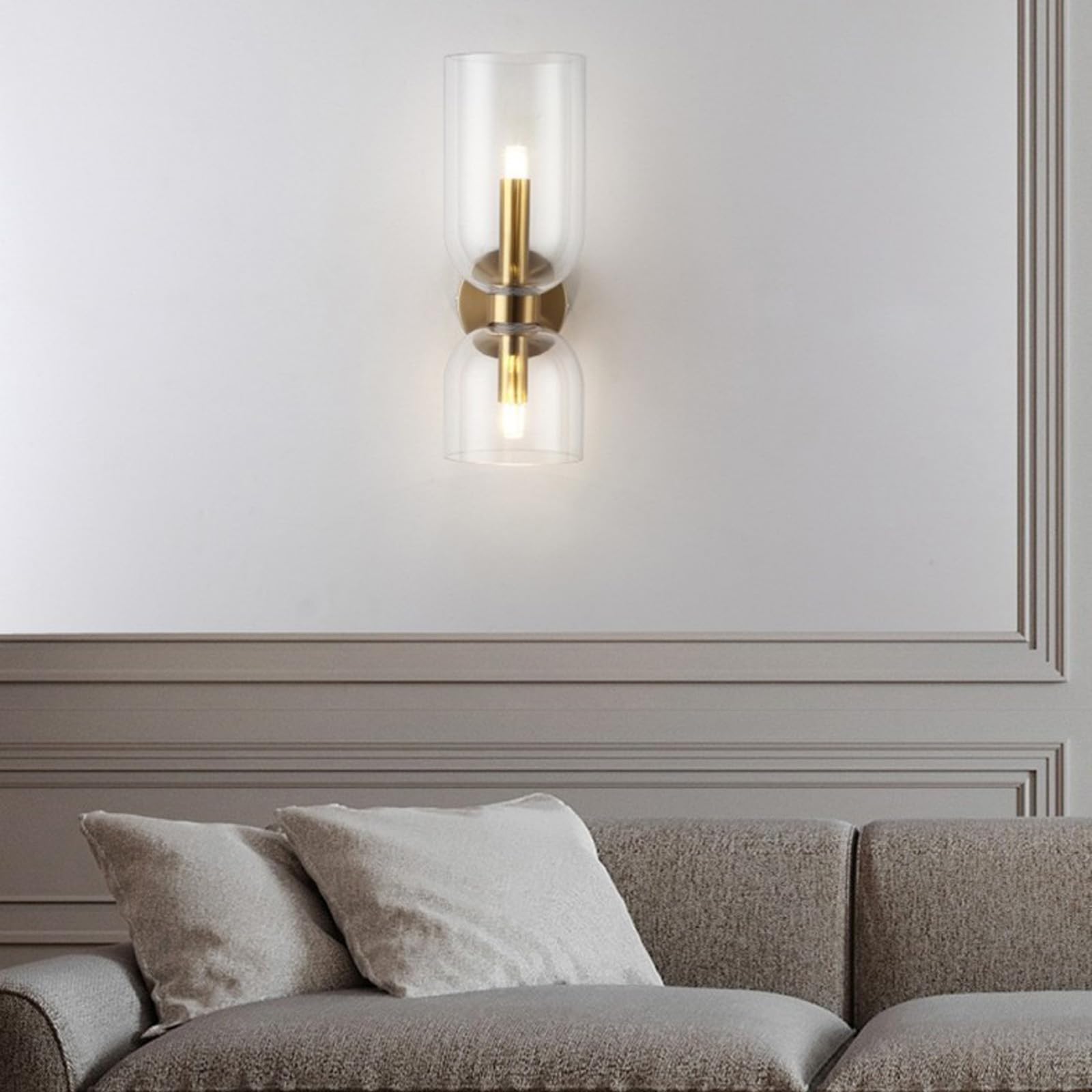 Apliques de pared modernos E14 lámpara interior decorativa de cristal transparente 8