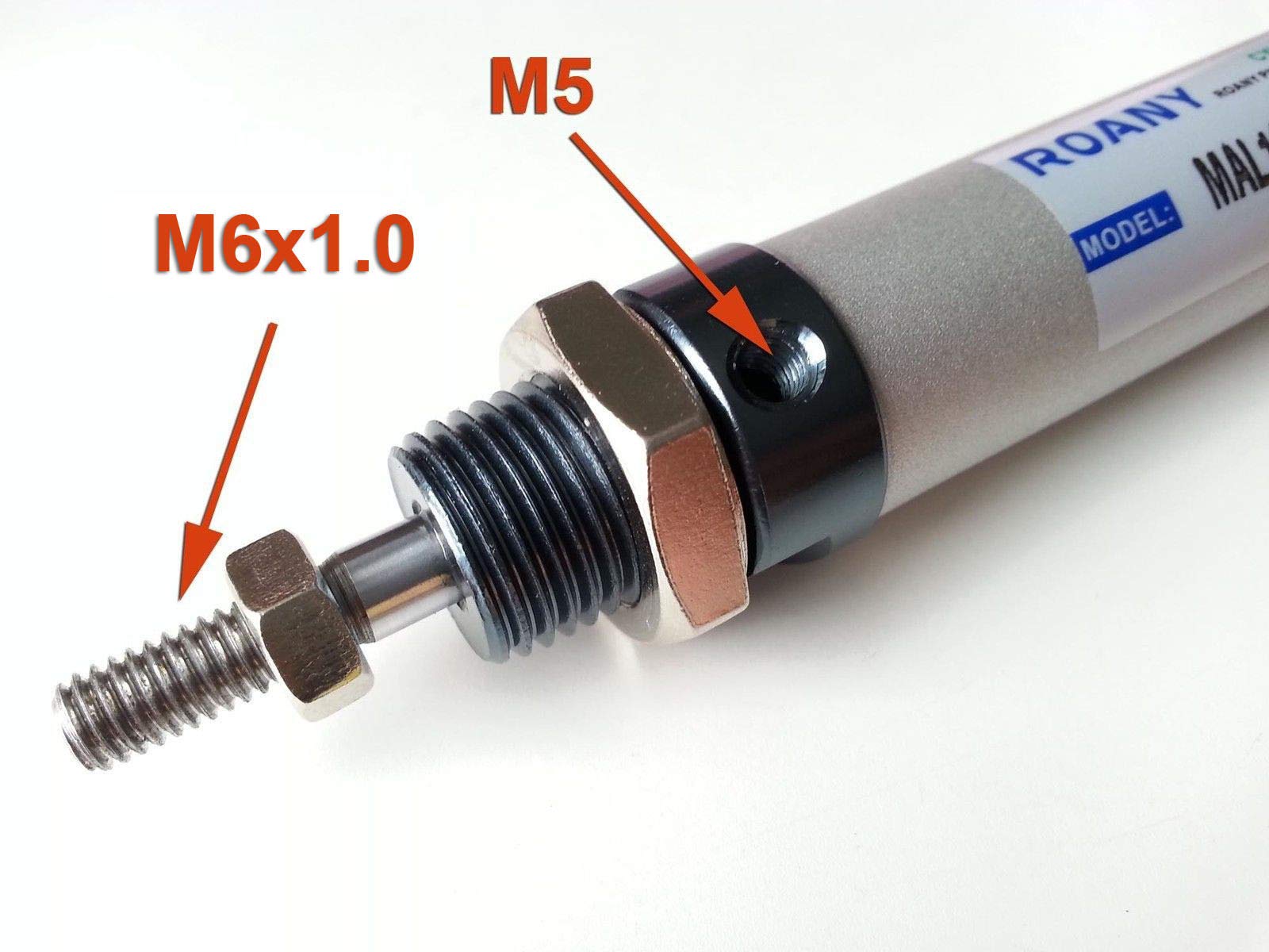 MAL 16mm x 25mm Single Rod Double Acting Mini Pneumatic Air Cylinder 16-25