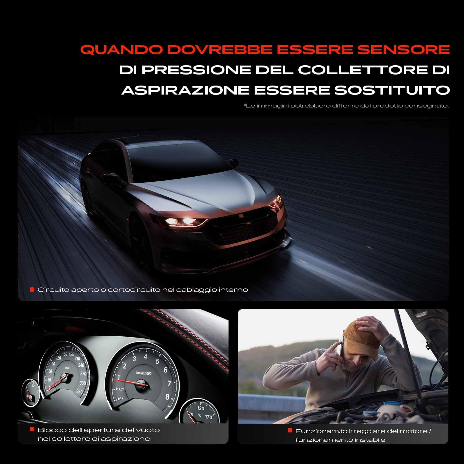 Frankberg Sensore valvola tubo di aspirazione 3-Poli Compatibile con A4 Avant 8K5 Golf VI 5K1 Q3 8UB 8UG O.c.t.a.v.i.a II Combi 1Z5 A4 8K2 Replace# 07L907386