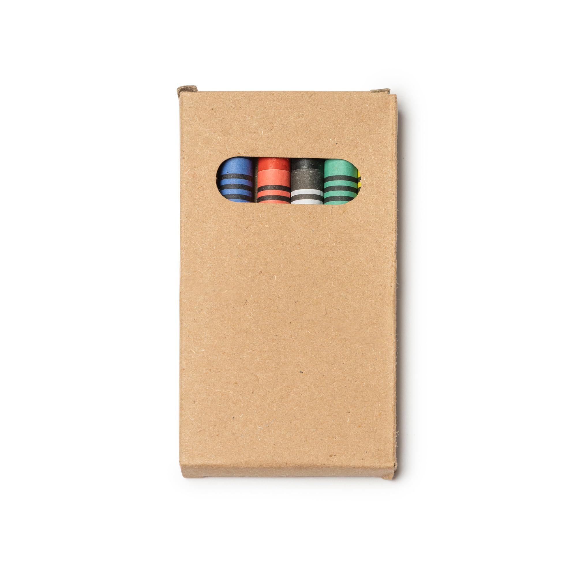 WPRO Wachsmalstifte Kinder Mini – 100 Sets mit je 6 Farben, ideal als Mitgebsel zum Kindergeburtstag, Gastgeschenk für Praxis, Restaurant oder Schule | Farbstifte Jungen Mädchen | Kartonbox braun