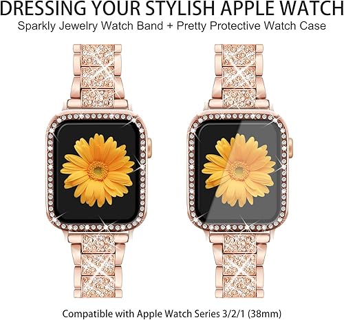 Miniatura 4 de Mesime - Correa de repuesto para Apple Watch, de 1.49 pulgadas, 1.57 pulgadas, 1.65 pulgadas, 1.73 pulgadas, incluye protector de pantalla, correa