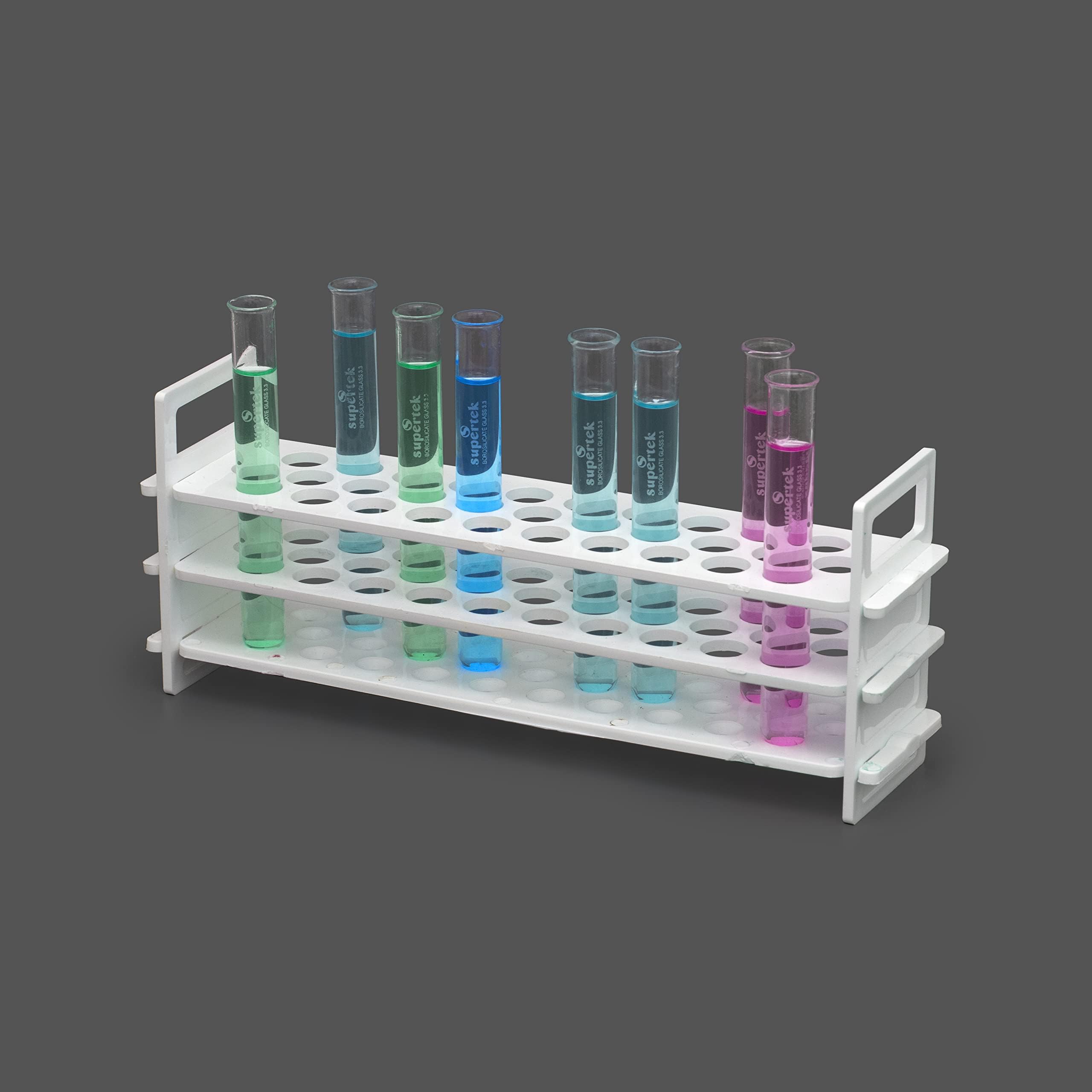 Supertek Stand for Test tube | Rack (3 Tier) 16 mm x 31mm Tubes Polypropylene | Glass Test Tubes for Scientific Experiments | Decorations |Crafts (B0BHNPQZ29) Amazon Price History, Amazon Price Tracker