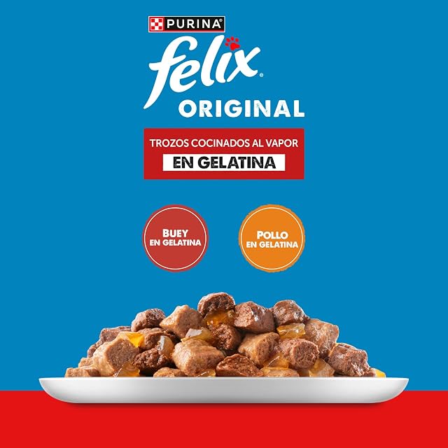 Foto 2 de 8 de Felix Original comida húmeda gato 48x85 g