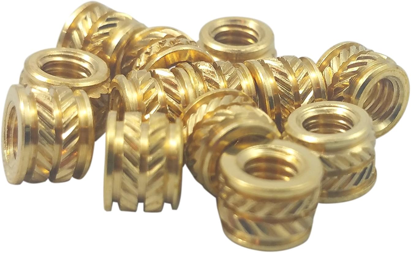[initeq] #6 32 6-32 6 Threaded Heat Set Inserts for 3D Printing Screws Metal Qty 100#6-32
