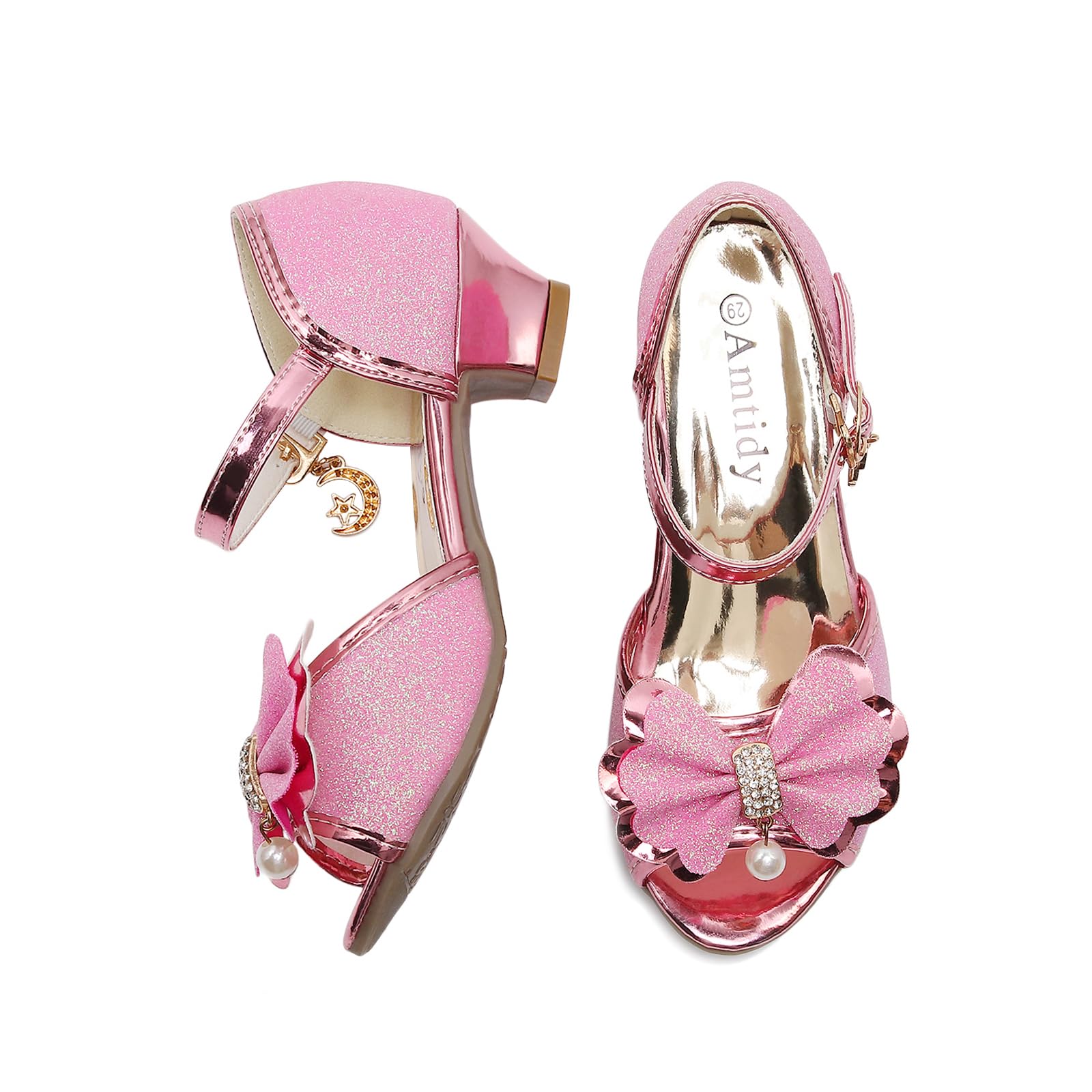 Amtidy Toddler Little Girl Mary Jane Dress Shoes - Ballet Flats for School Party Dress Shoes