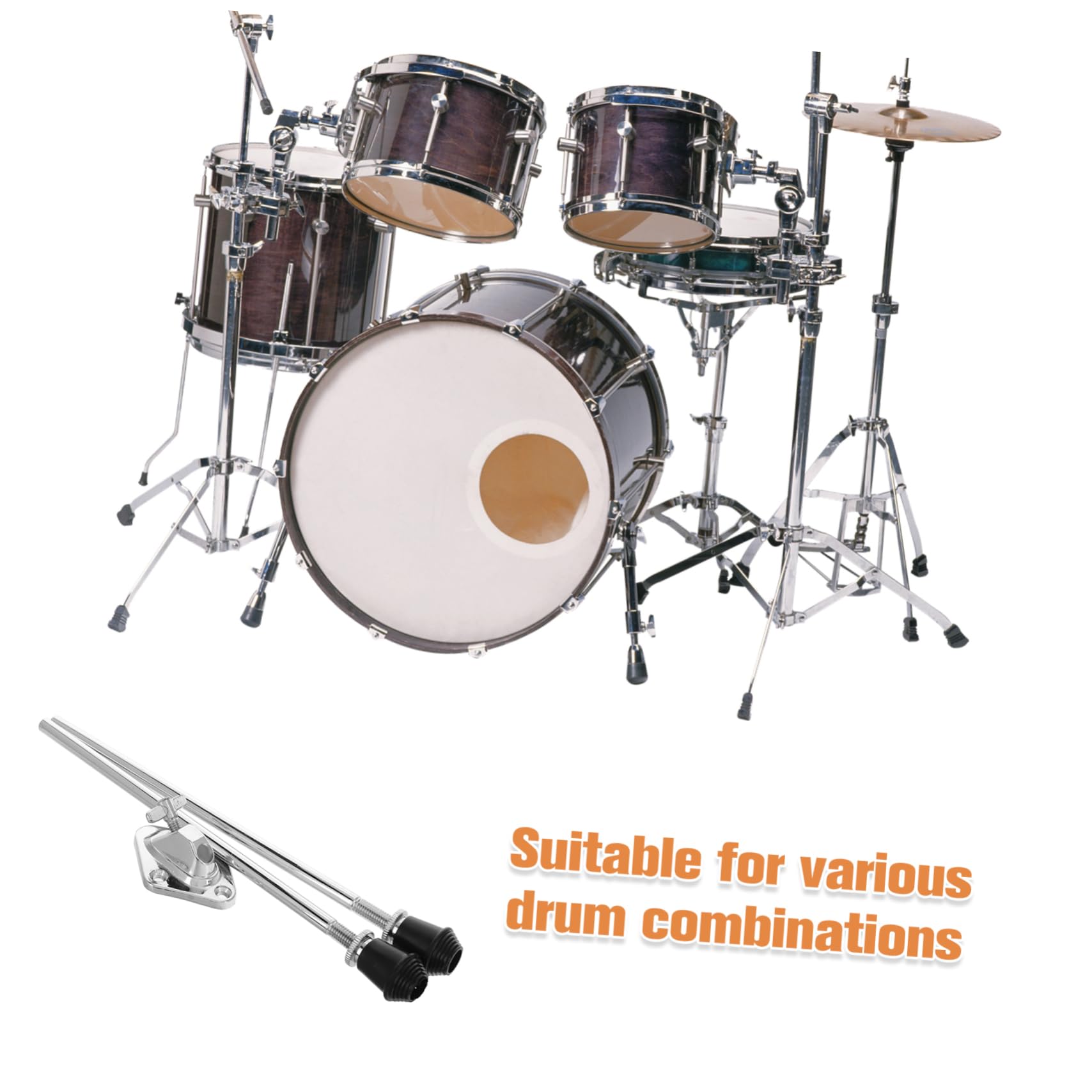 VICASKY 2juegos Accesorios De Batería Metálicos De Patas De Bombo Soporte Antideslizante Para Pata De Tom De Piso Pies De Espuela De Bombo Accesorio Para Instrumento De Percusión Para