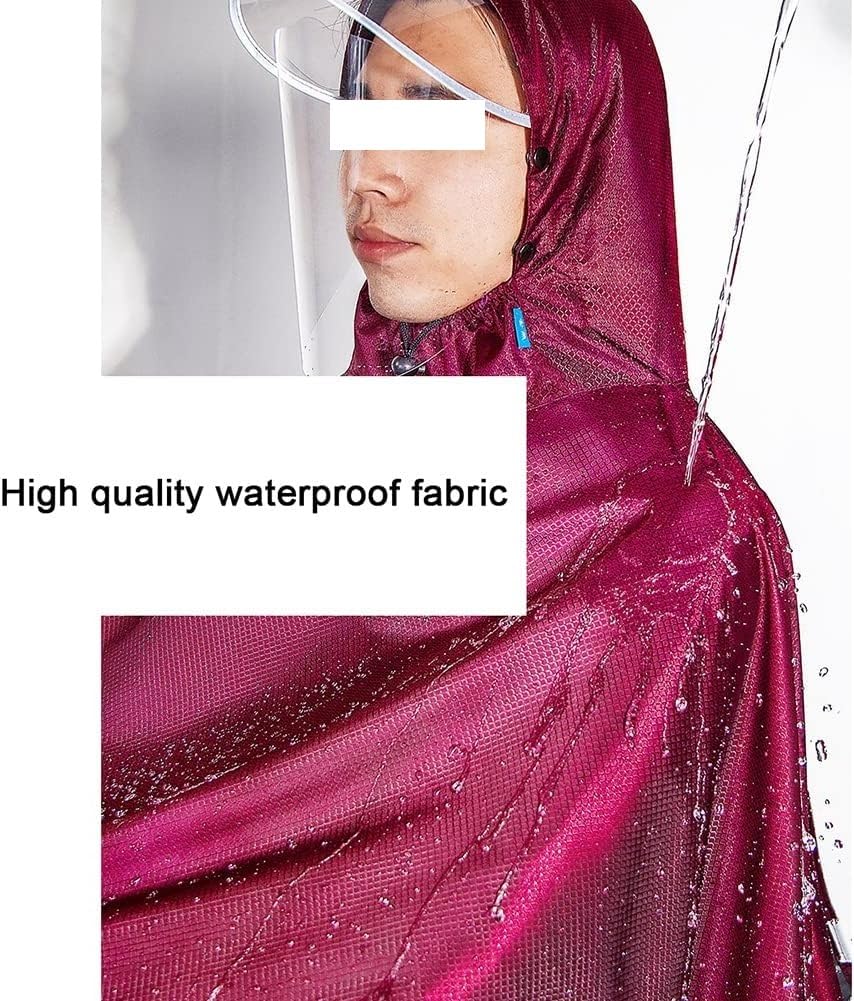 Motocicleta Triciclo Lluvia Chubasquero eléctrico for patinete for hombre y mujer, Poncho de lluvia individual/doble, for montar al aire libre, chubasquero for motocicleta(Purple,3XL without mirror co