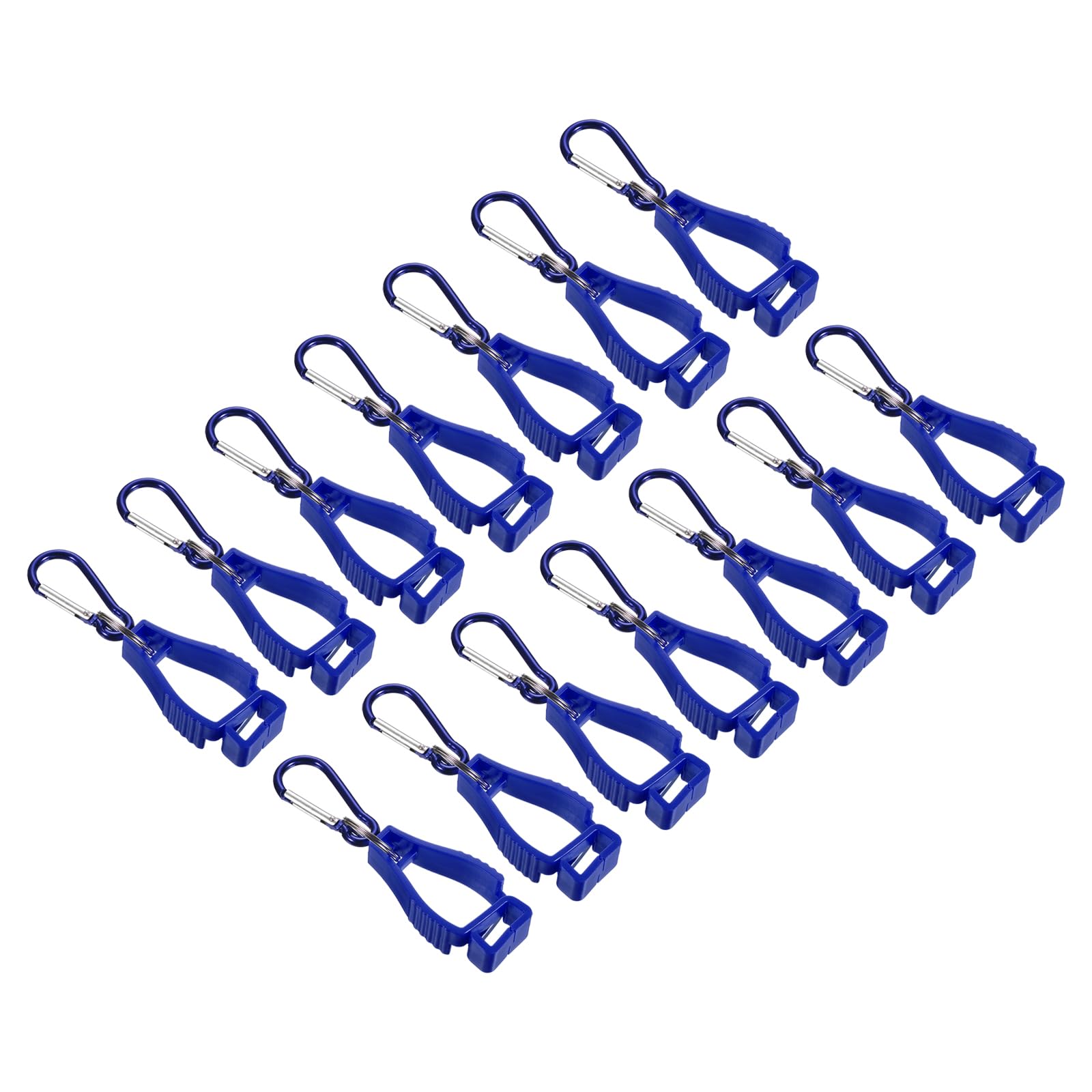PATIKIL Glove Clips, 14 Pack Gloves Holder Clip Glove Belt Keeper Work Gloves Grabber Helmet Hanger for Construction Worker Blue