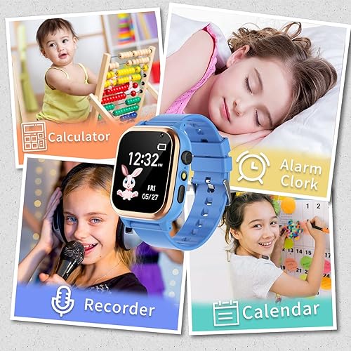 Miniatura 4 de Reloj inteligente para niños y niñas - Reloj inteligente para niños de 4 a 12 años con 16 juegos de aprendizaje, reloj despertador, reproductor de