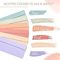 Vista 3 de Sobres de negocios, paquete de 36 sobres #10, 4 1/8 x 9 1/2 pulgadas, 6 colores pastel cálidos