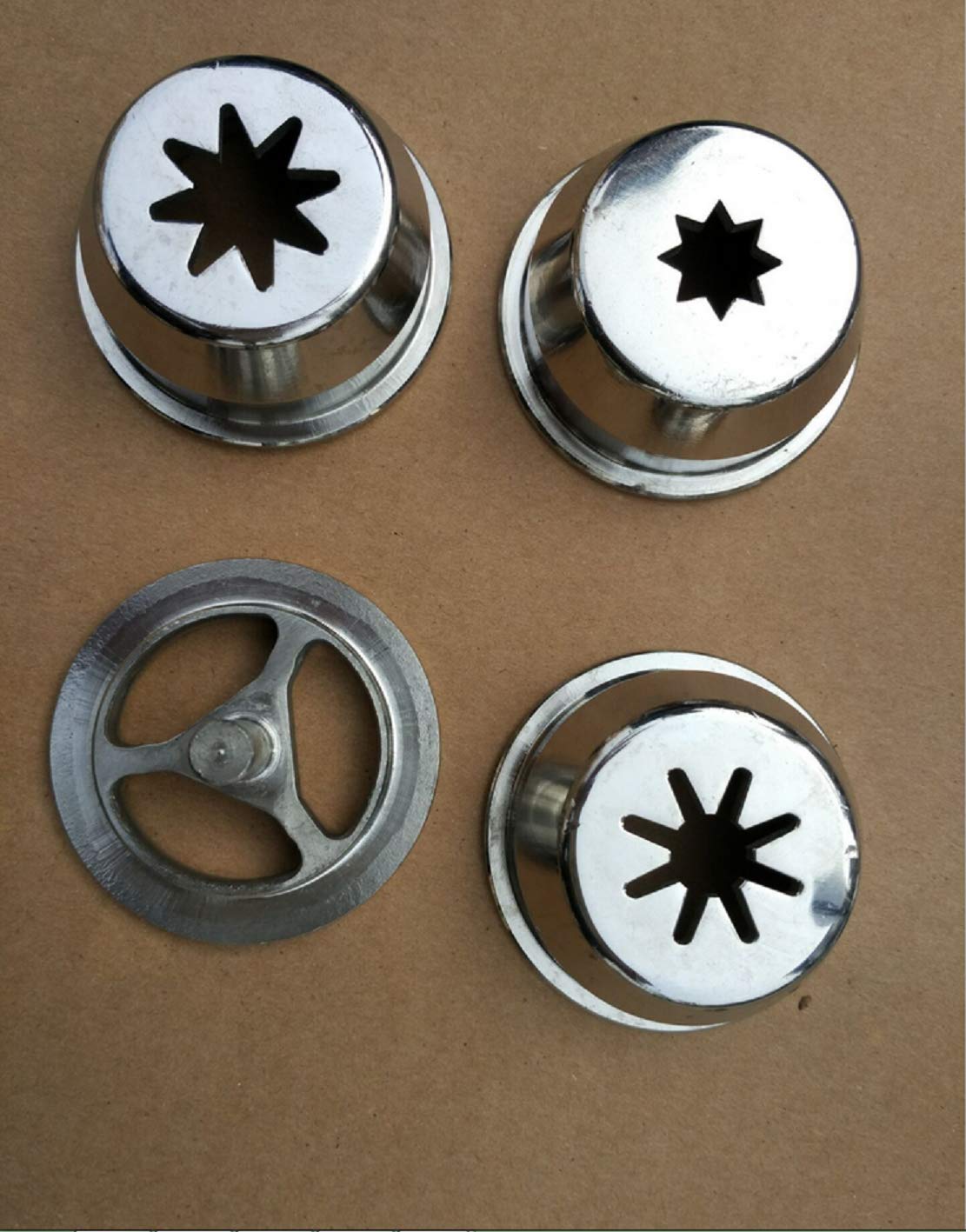 Churreras Churros Filler Maker Machine Stainless Steel Commercial Manual Spanish Churros ice cream machine Doughnut Machine with 1 solid mould 2 hollow abrasives,1handle (5L/11LB)