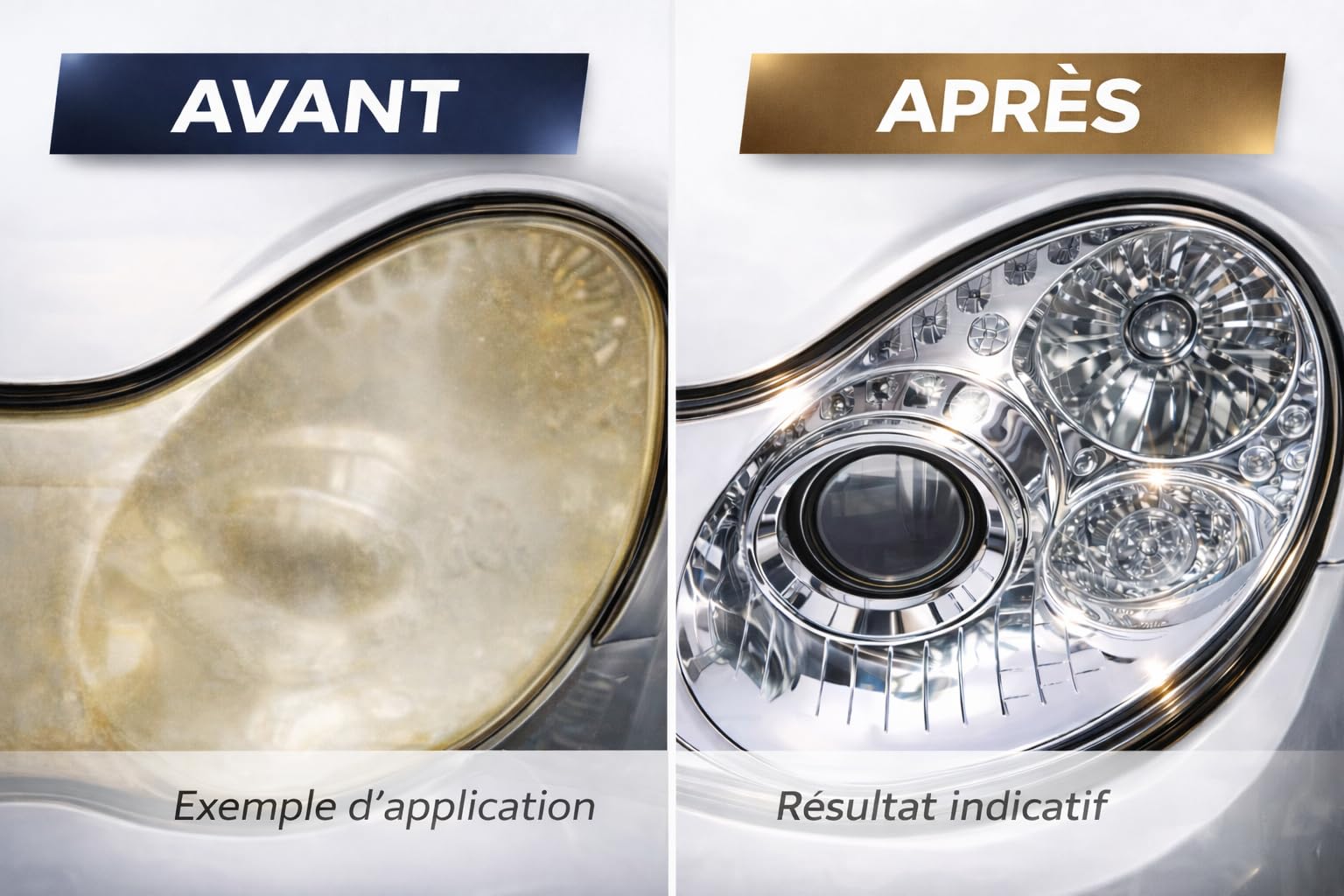 Rénovateur Phare Voiture 800g – Liquide de Rénovation Optiques Auto & Moto, Aide à Éliminer Jaunissement, Oxydation et Micro-Rayures, Restaure Transparence et Brillance des Phares, Marque Française - 5