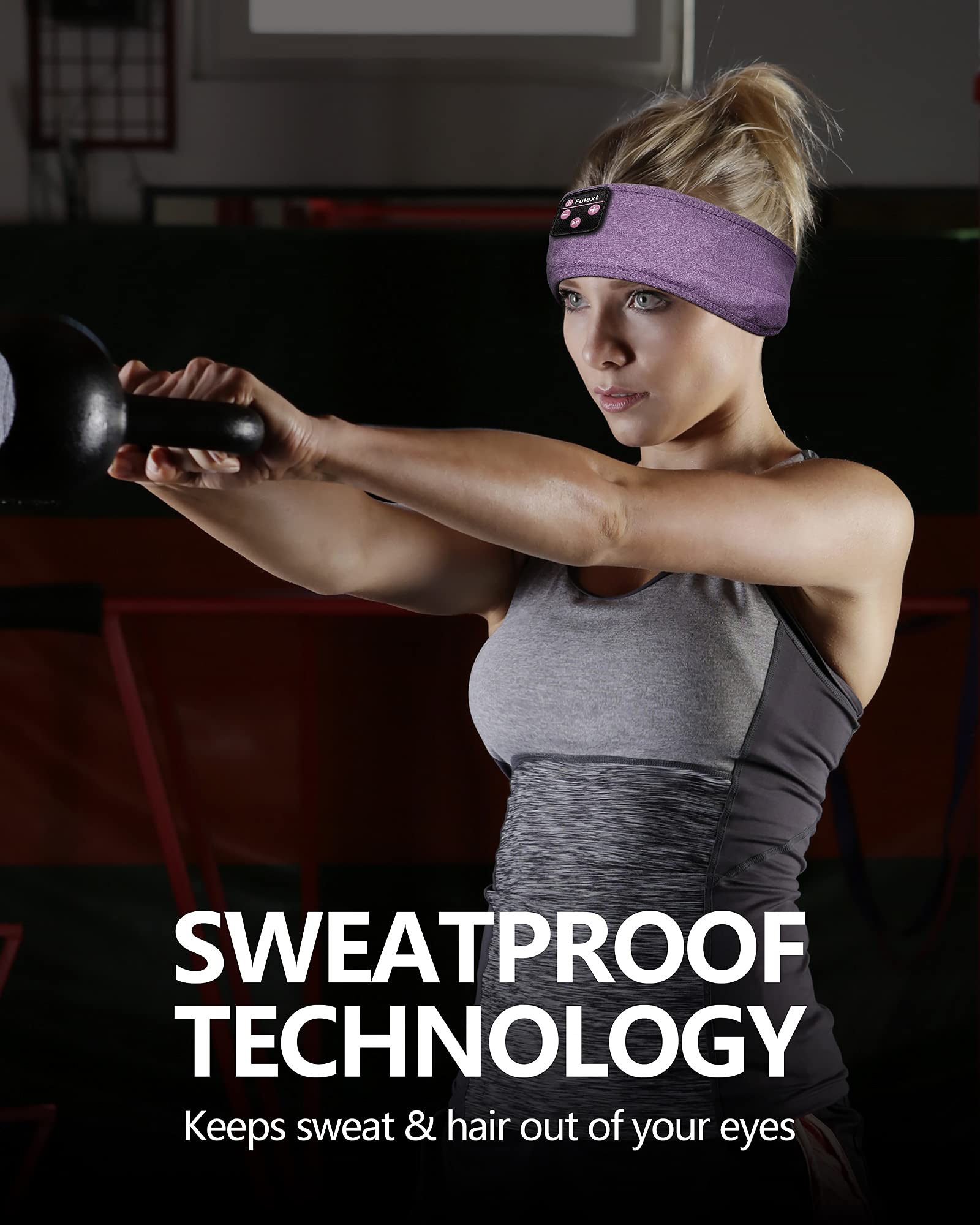 Sleep Headphones Bluetooth Headband,Cool Tech Gadgets Soft Music Sleep Headbands, Long Time Play Sleeping Headsets with Built in Speakers Perfect for Sleep, Workout, Running, Yoga 2