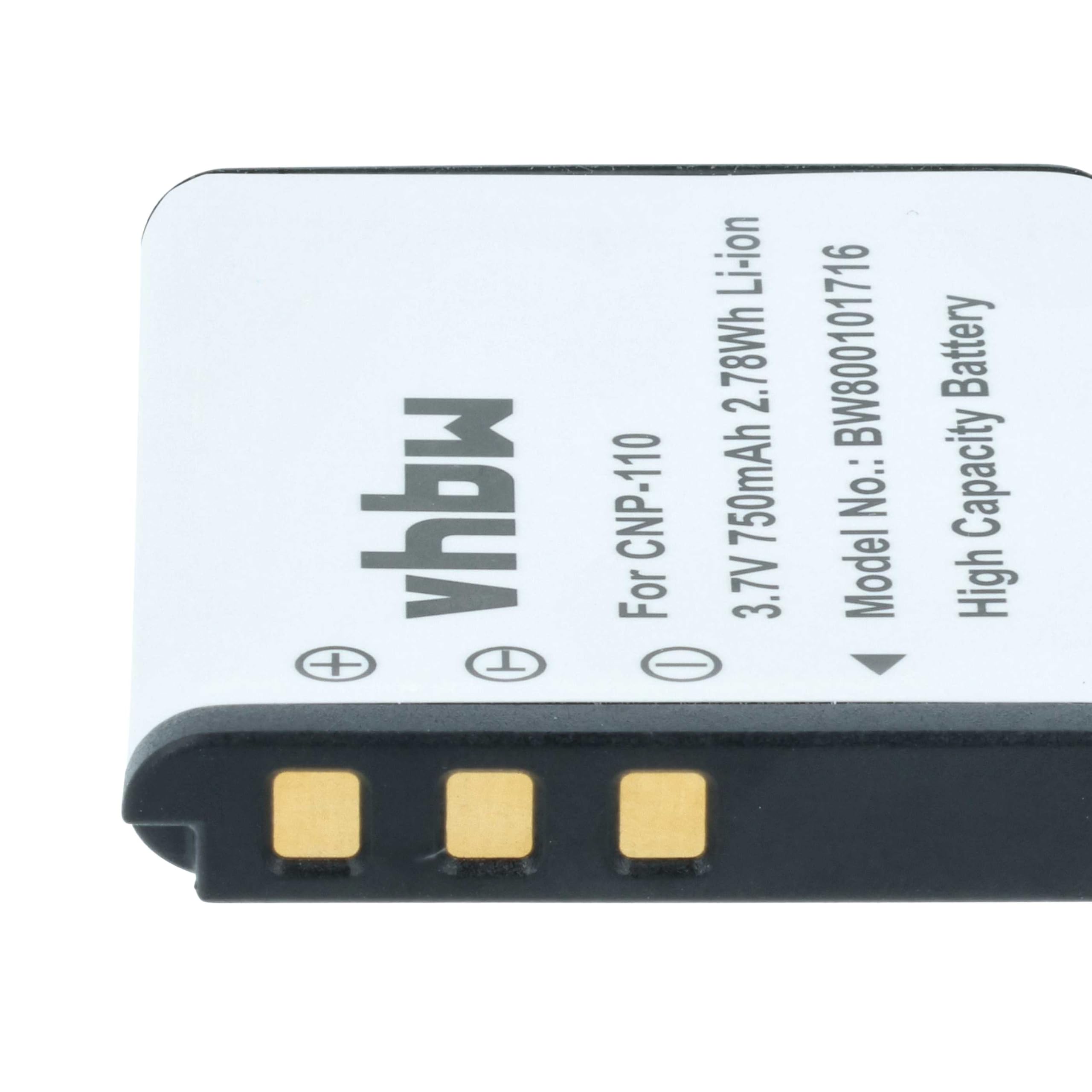Vhbw Pacco Da 3 Batterie Compatibili Con Casio NP-110 | 750mAh Li-Ion Per Exilim EX-FC200S, EX-Z2000, EX-Z2300 E Altre - 3