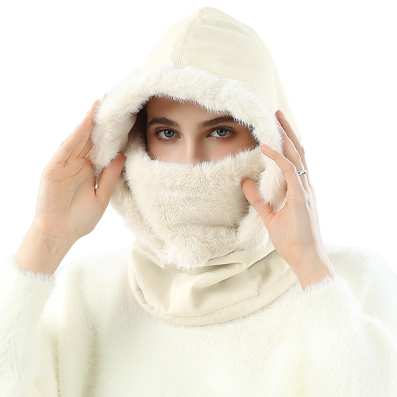 TAGVO Pasamontañas Invierno para Mujer, Balaclava Térmica de Forro Polar, Pasamontañas Máscara de Ciclismo Moto de Prueba de Viento, Gorro Cálido de Invierno para Deportivas al Aire Libre