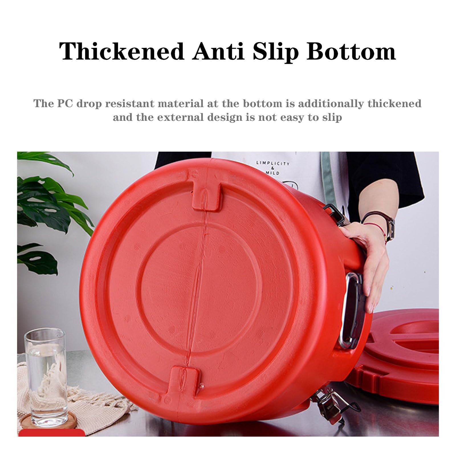 Cubo PortáTil con Aislamiento Refrigerador De Alimentos para Llevar Sopas Caja TéRmica para Catering para Té Agua Café Y Bebidas Heladas,40L