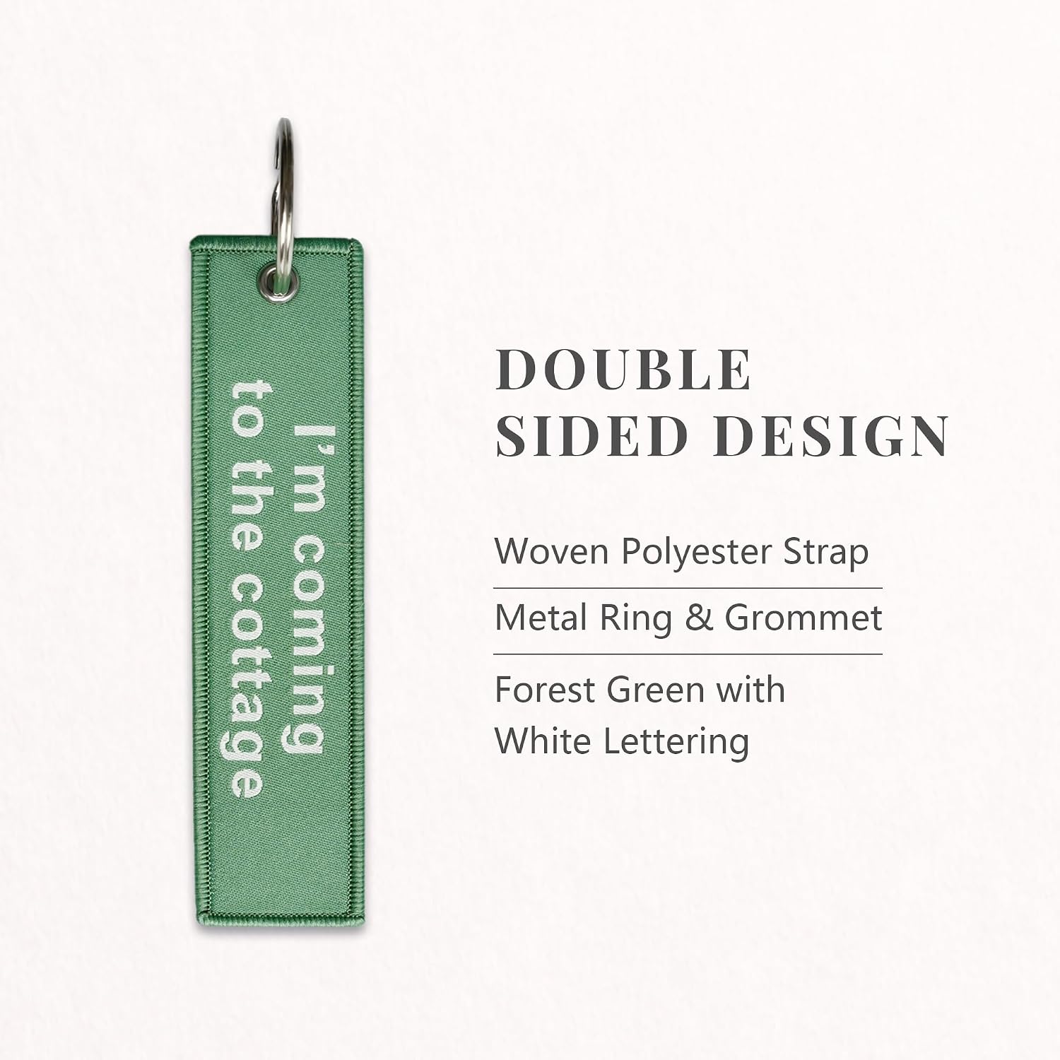 Hockey Romance Woven Keychain, Heated Double-Sided Key Tag, Rivalry Cottage Quote Merch Gift for Viewers and Fans