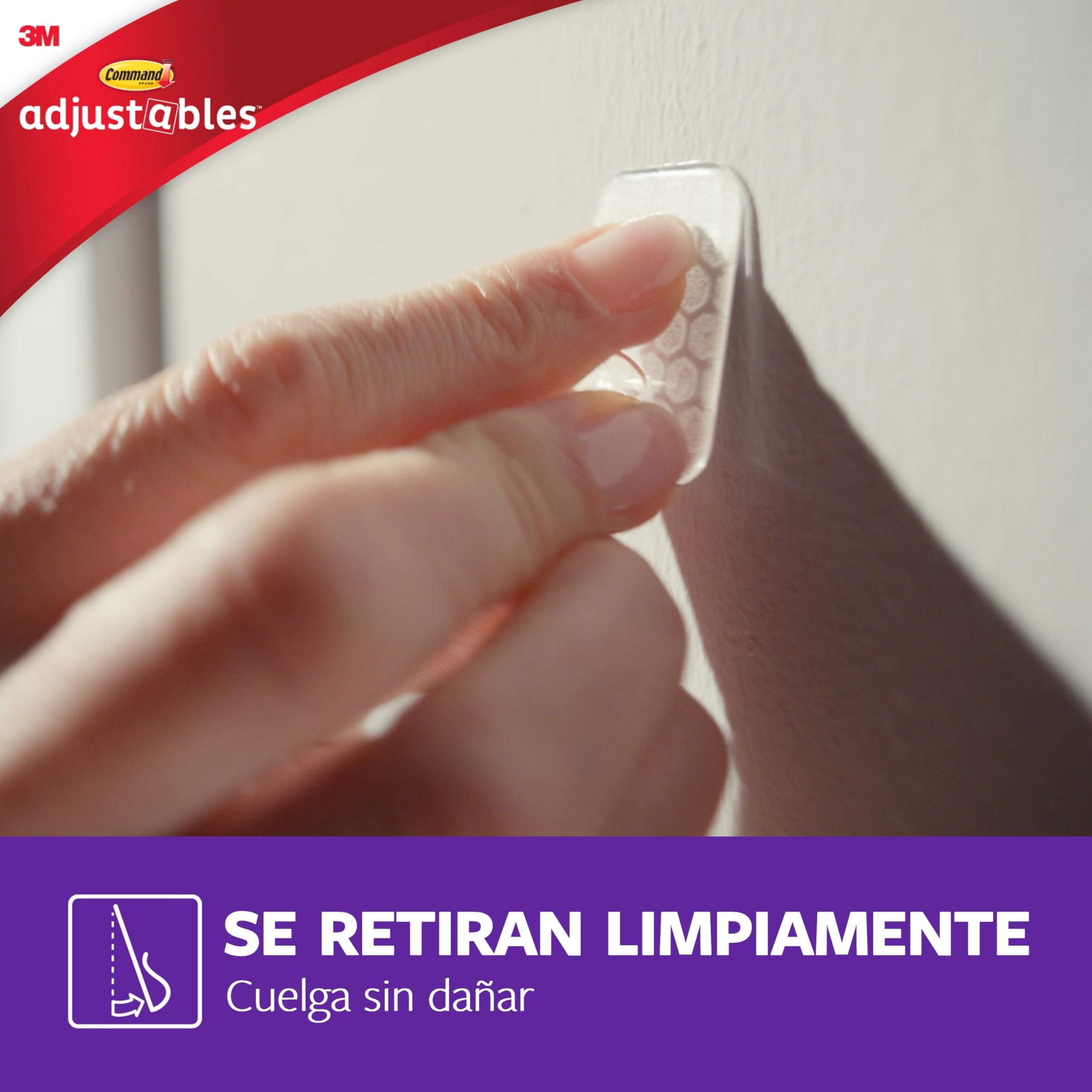 Image secondaire de Clips Repositionnables 3M Command - 12 Clips et 24 Languettes