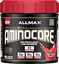 ALLMAX Nutrition Aminocore BCAAs, 100% Pure 45:30:25 Ratio, Fruit Punch, 462 g - coolthings.us