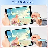 Vista 5 de Lápices ópticos para pantallas táctiles, Lápiz óptico de disco magnético 2 en 1 para iPad con tapa magnética, Lápiz para tableta iPad compatible