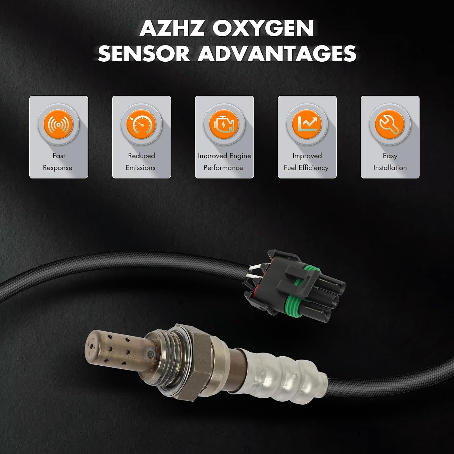 Upstream Oxygen Sensor for Buick Regal 1993 for Chevrolet Astro 1992-1994 for GMC C1500 1992-1994 for Jeep Wrangler 1987-1990 for Oldsmobile Bravada 1992-1994, 234-3094 O2 Sensor