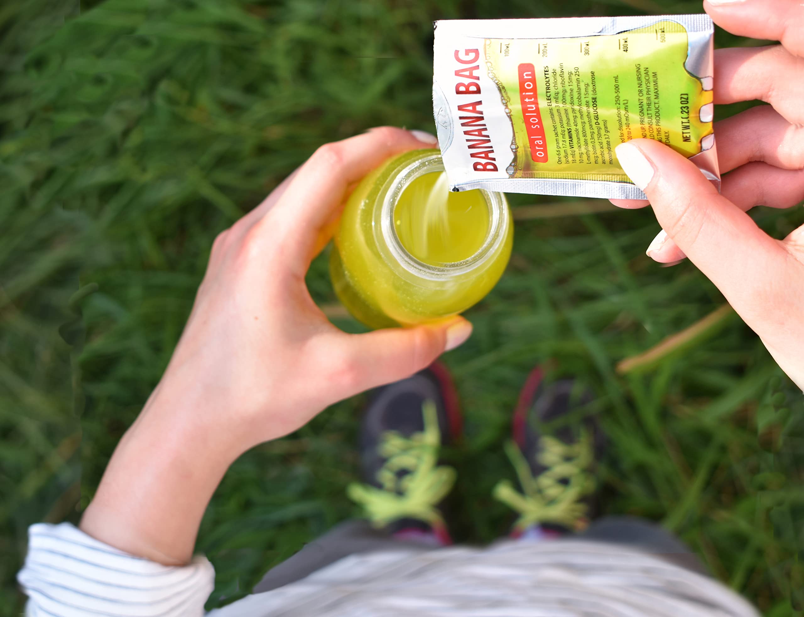 Banana Bag Oral Solution Electrolyte & Vitamin Powder Packet for