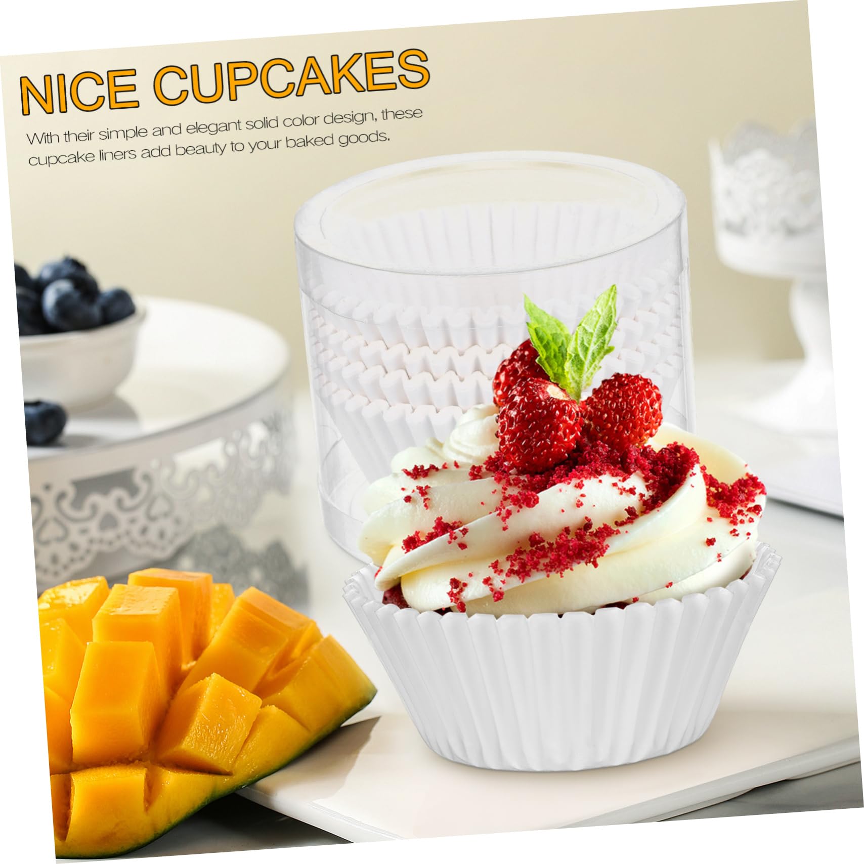 Cabilock 2500pièces Caissettes à Papier Résistantes à Huile Moules à Muffins Blancs Pour Pâtisserie Idéales Pour Événements Et Fêtes