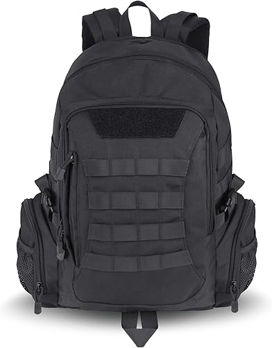 Mochila militar táctica de 45L para adultos para portátiles de 17 pulgadas, Negro -, Casual