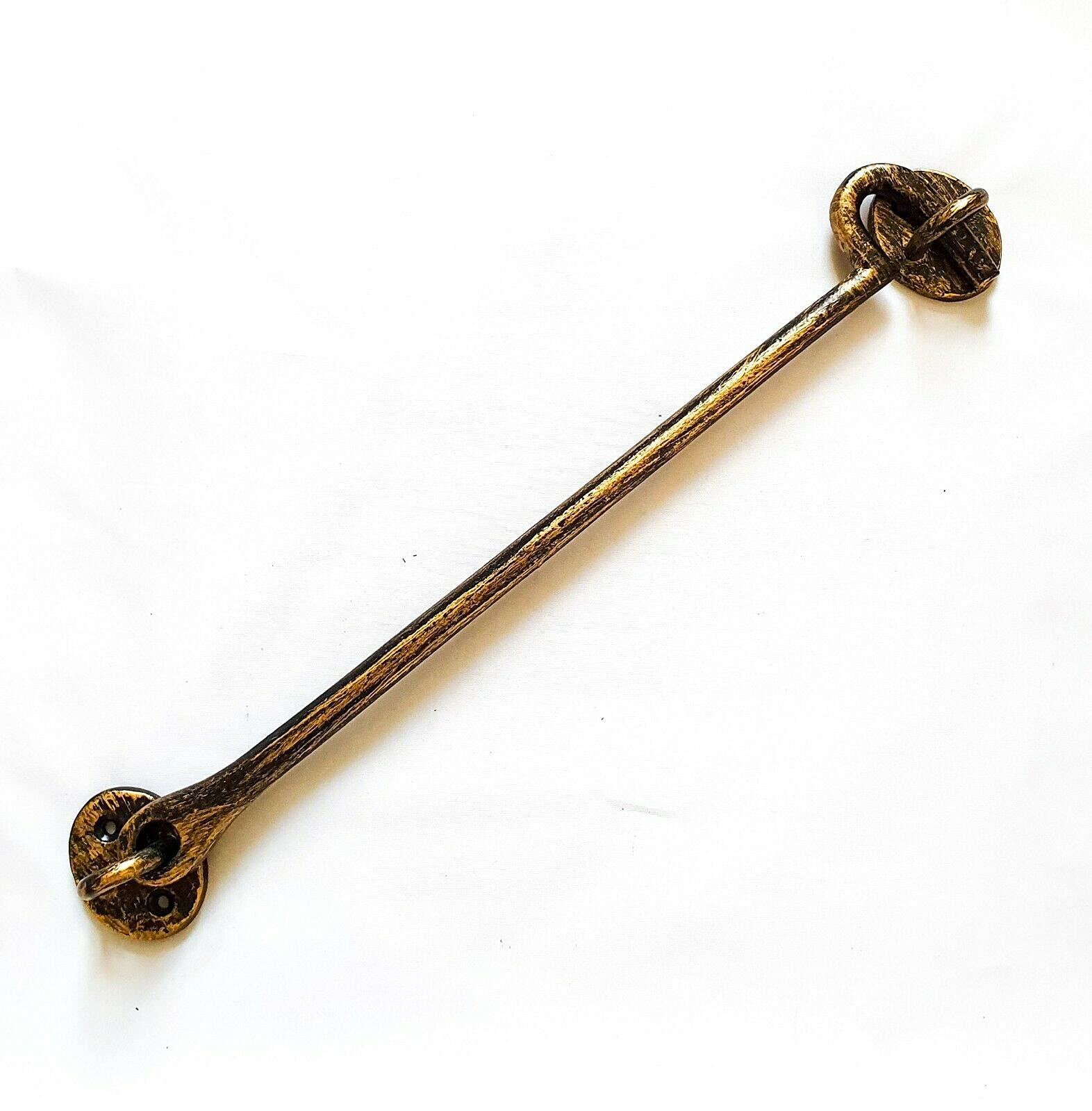 Manor Antique Brass Cabin Hook and Eye Door Gate Shed Fence 250mm Iron
