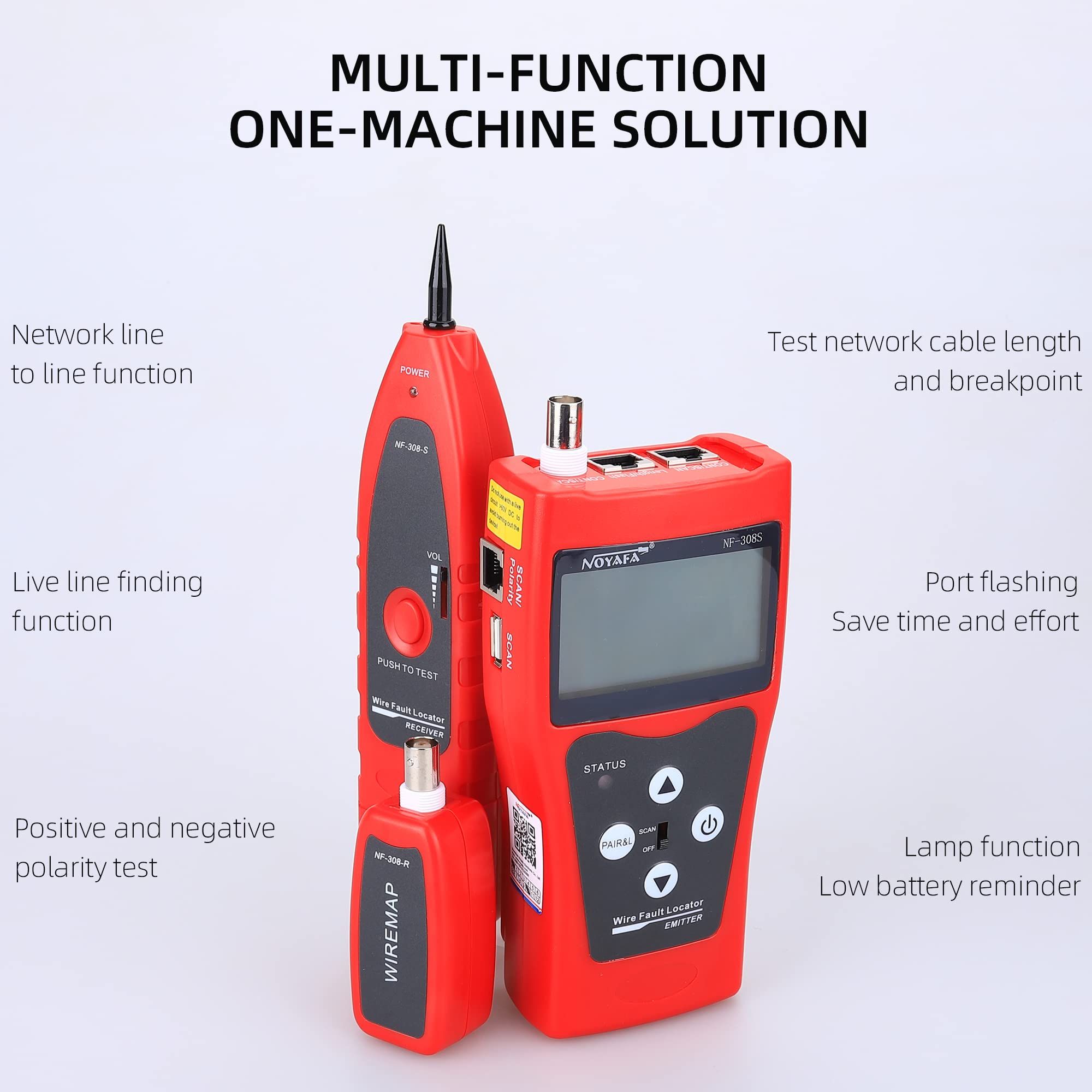 nf-308 réseau téléphonique Câble audio Longueur Identifiant avec testeur de télécommande