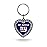 Rico Industries NFL New York Giants Bling 1 MOM Heart Key Chain Rhinestone Heart Keychain 3.5x1.5