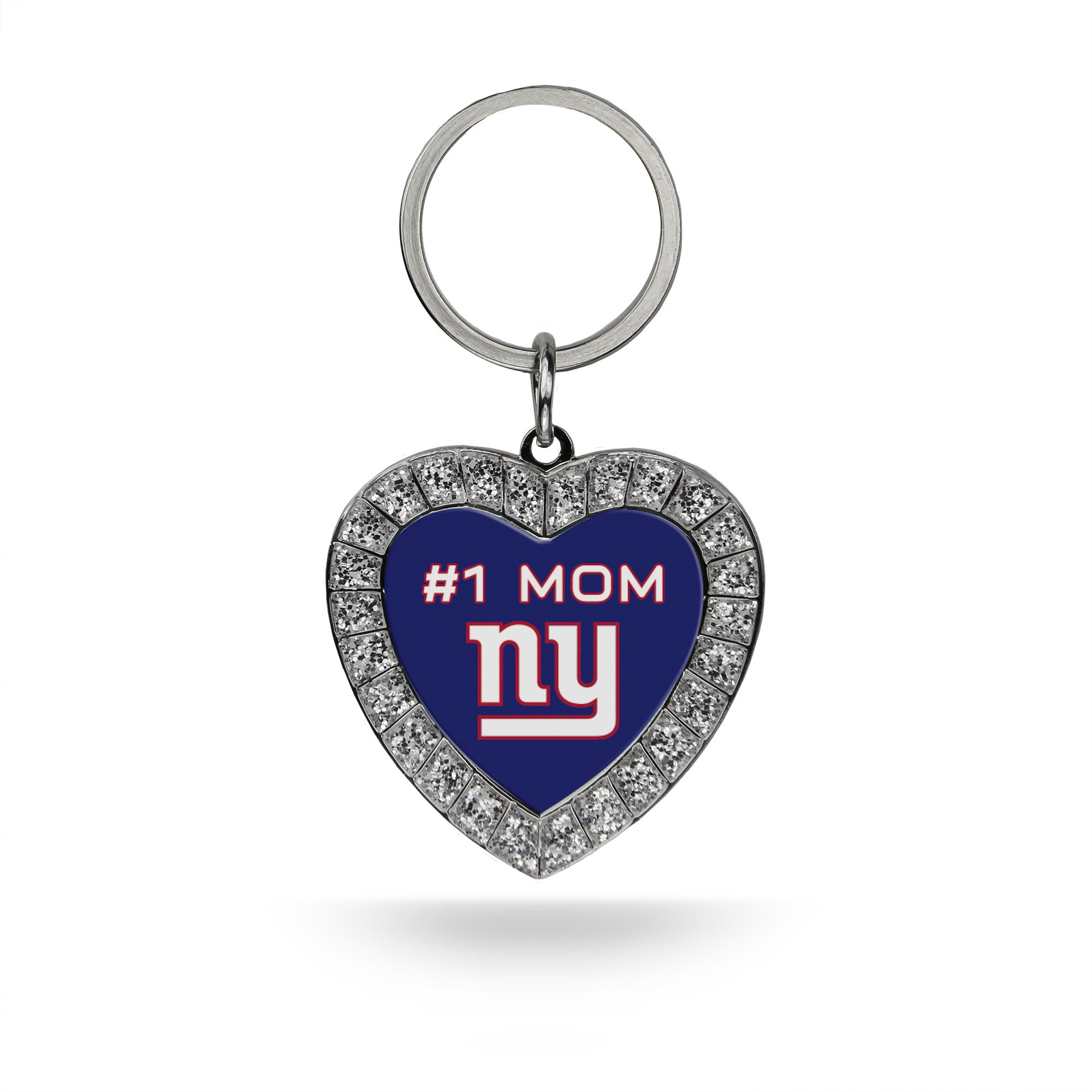 Rico Industries NFL Football Rhinestone Heart Keychain - Great Accessory