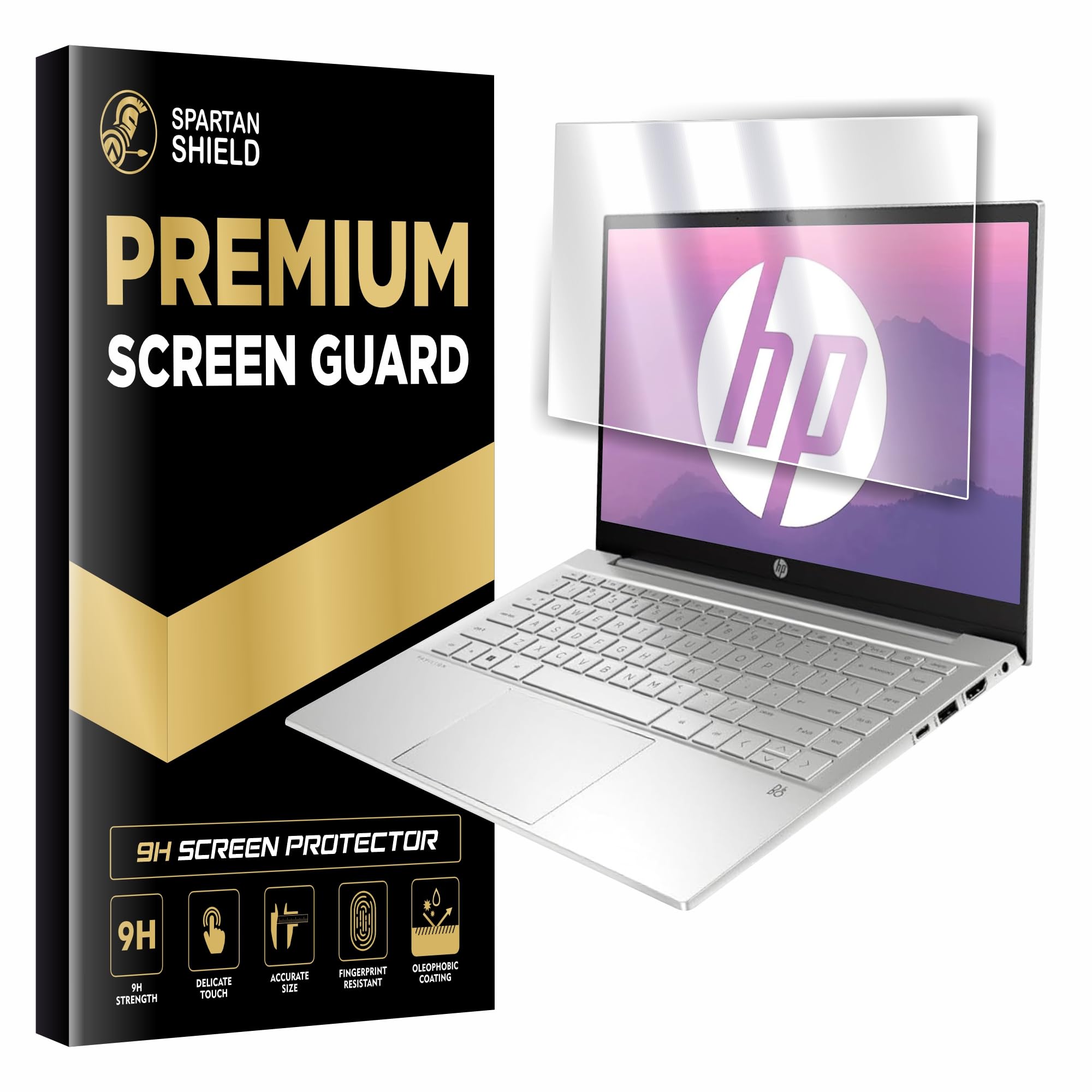 SPARTAN SHIELD SCREEN PROTECTOR for HP 15 | 15s | Victus | Pavillion 15 | Fits 15.6 Inch Display With 16:9 Aspect Ratio || Anti FIngerprint | Scratch Resistant | Water Repellant || HD Clear | 9H New Laptop Must-Have Accessory Guard [Not Tempered Glass] [Not For 14/16 inch Screens]