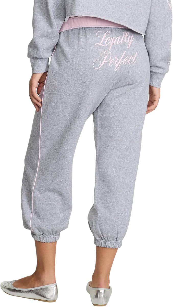 Victoria's Secret Rosa | Pantalones deportivos capri Elle Campus Fleece™, gris jaspeado medio, S