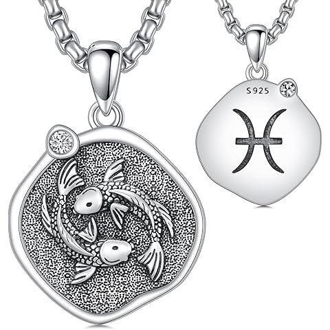 MEIDERBO 12 Zodiac Necklace 925 Sterling Silver Astrology Horoscope Necklace Jewelry Gifts for Women Men
