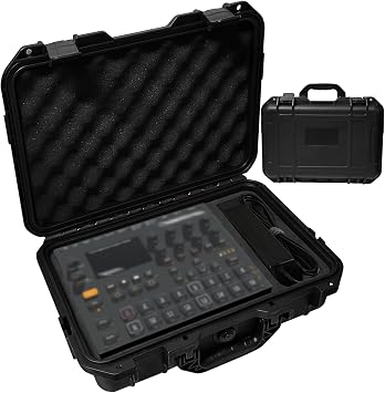 Hard Case for Elektron Digitakt II/Digitone II/Syntakt 12/ Analog Heat MKII Hard Shell Carrying Storage Case Equipped with Comfort Handle with Customizable Foam