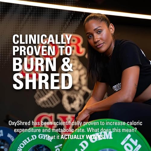 Miniatura 29 de EHP Labs OxyShred - Polvo termogénico para antes del entrenamiento y suplemento para adelgazar, clínicamente probado, con L-glutamina y
