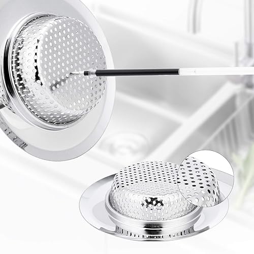Miniatura 3 de CISHNOU Tapones antiobstrucción para fregadero de cocina de acero inoxidable