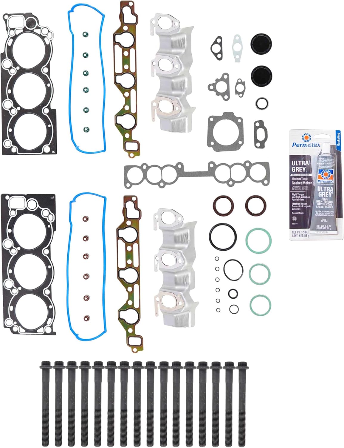 CPWK548 Head Gasket Set w/Bolt Kit Fits: 88-95 Toyota 4Runner Pickup T-100 3.0L SOHC 3VZE