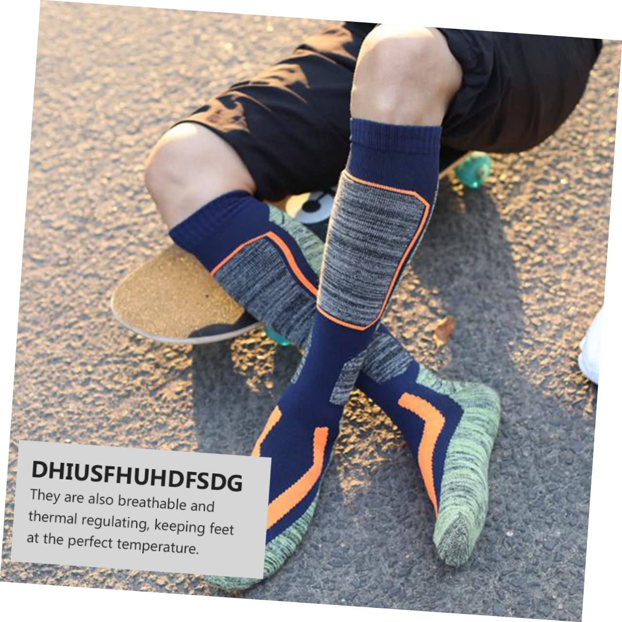 BESPORTBLE Ski Socks for Men and Women Thick Warm Knee Socks for Outdoor Sports Non- Breathable Design for Skiing and Snowboarding Comfortable Fit for Cold Weather Activities