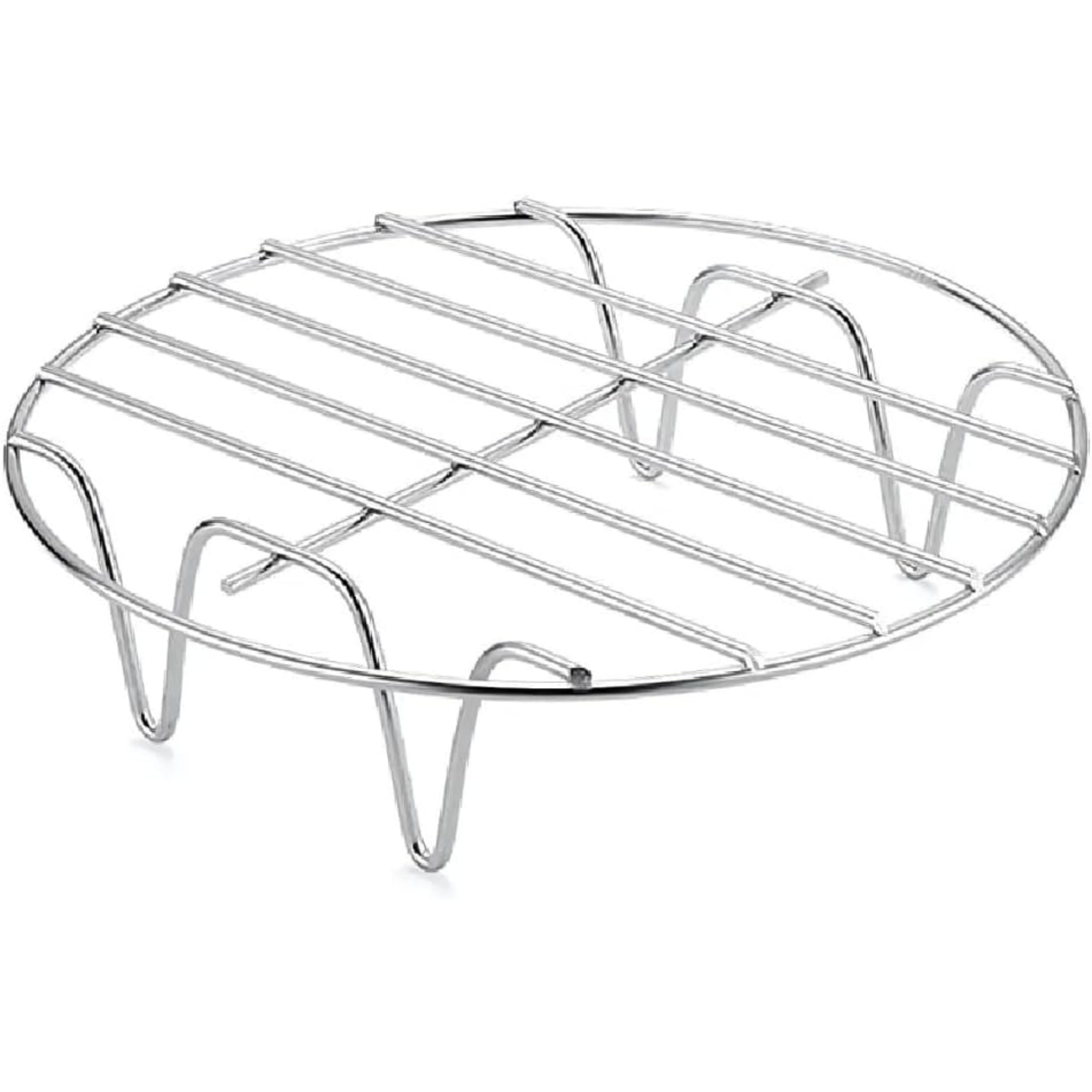 PARENCE.- Okrągły grill do frytkownicy - 17,5 x 17,5 x 2,5 cm - Akcesoria ze stali nierdzewnej do frytownicy, piekarników, parowaru, grilla