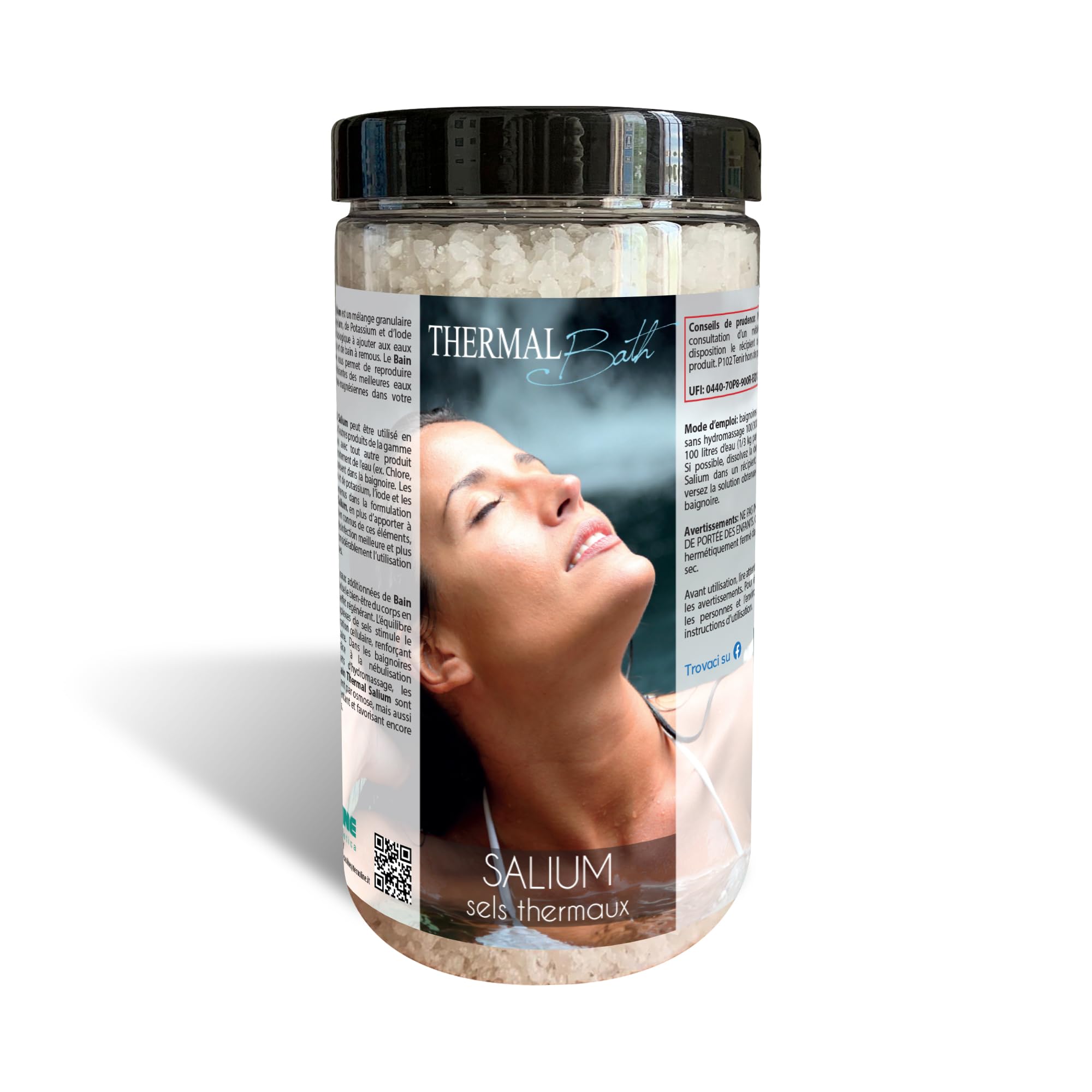 Thermal Bath Salium, Sali Termali, Riproduce Qualità Benefiche delle Acque Termali Alcalino Magnesiache, per Piscina e Spa Idromassaggio - 1 KG
