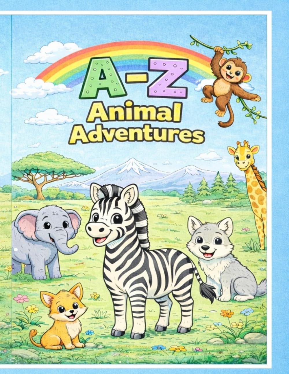 A–Z Animal Adventures: A Fun Alphabet Coloring Book
