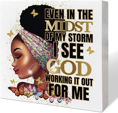 Miniatura 6 de Decoración de escritorio para guardería, decoración afroamericana para habitación de niños, decoración de sala de juegos, regalos de niña negra, My