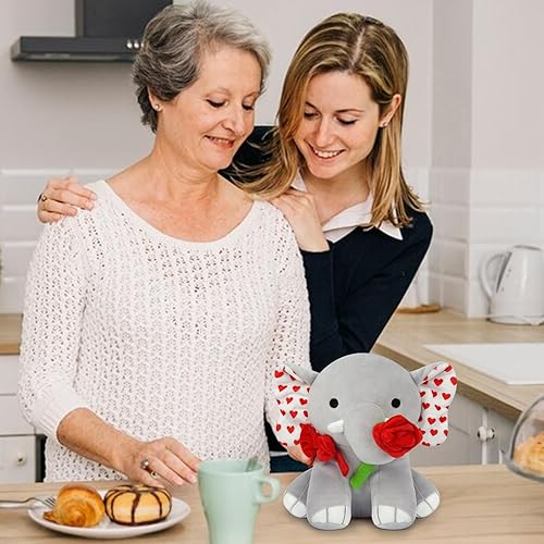 Miniatura 3 de GEWUJATOP Animales de peluche de elefante para el día de la madre, regalos para mamá de hija e hijo, regalos para mamá para el día de la madre,