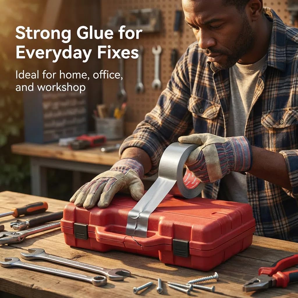 Heavy-Duty Duct Tape, 48mm x 45 Yard Silver Duct Tape Multi Bulk 12-Pack Total 540yds– All-Purpose Cloth Backing Grey Duct Tape for General Maintenance, Moving & Storage Sealing