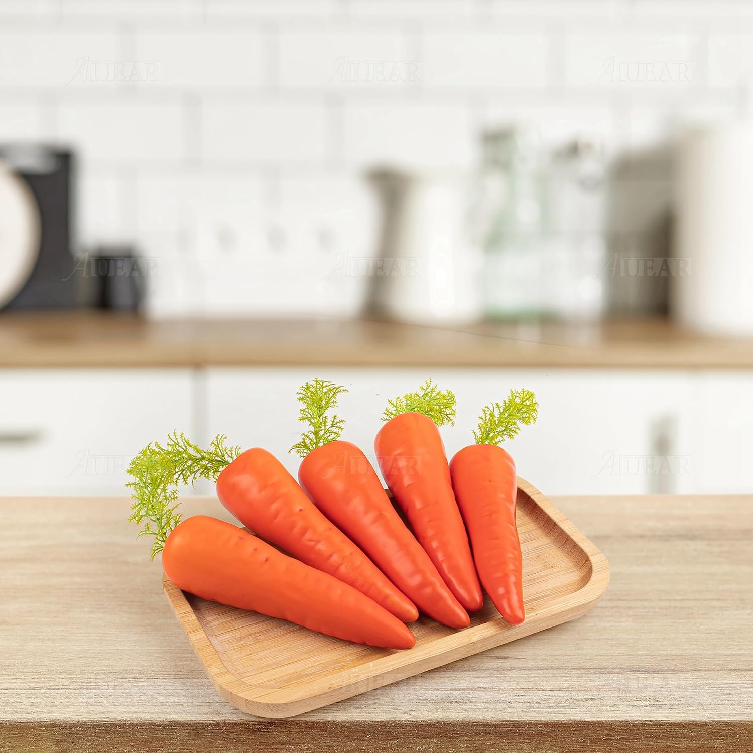AUEAR, 5 Pack Artificial Carrots Simulation Carrot Lifelike Vegetables Model for Home Shop Decor