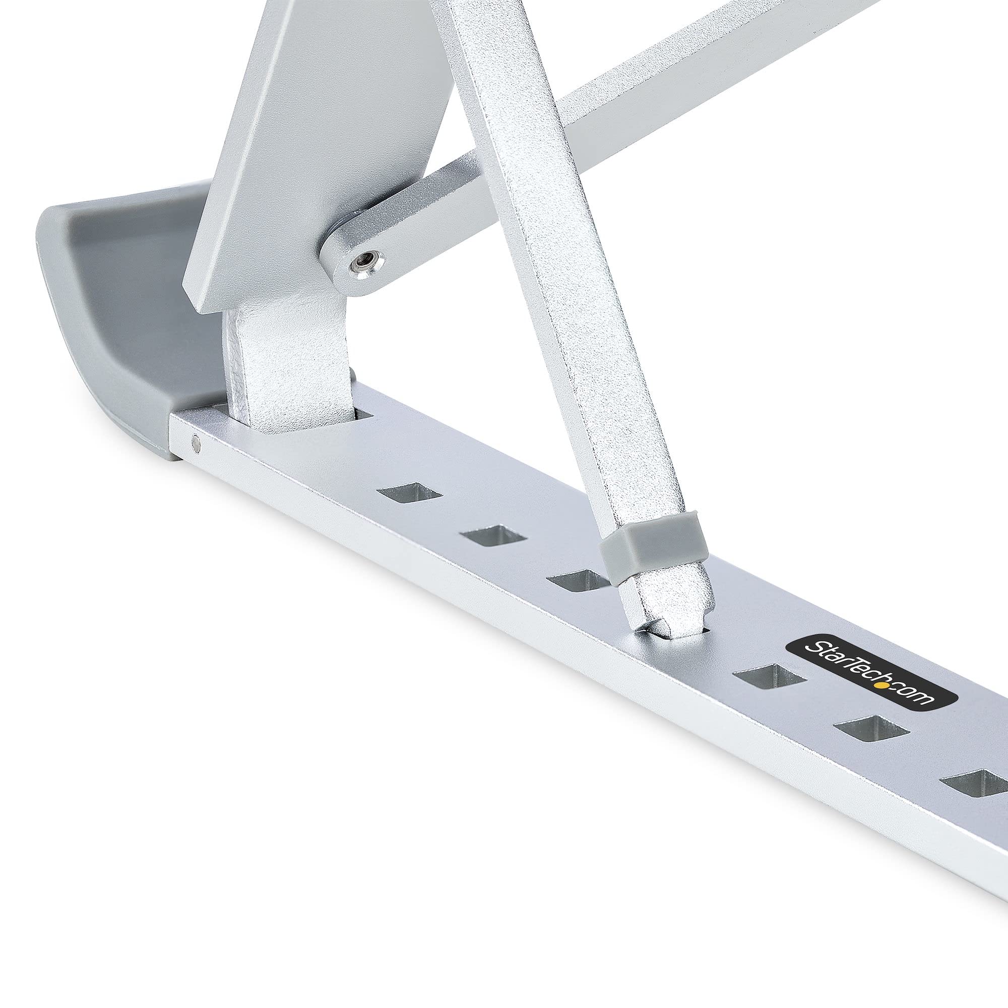 StarTech Faltbarer Laptopständer, Neigbar, Aluminium, Tragbar, bis 10kg | Höhenverstellbarer Notebookständer, Ergonomisch, Laptophalterung, Belüftetes Design